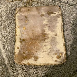 Cow print side purse